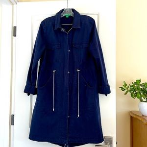 Navy Long Utility Style Coat